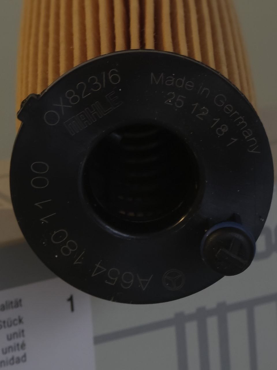 Genuine Mercedes-Benz Oil Filter A6541801100 | Original OEM Engine Oil Filter