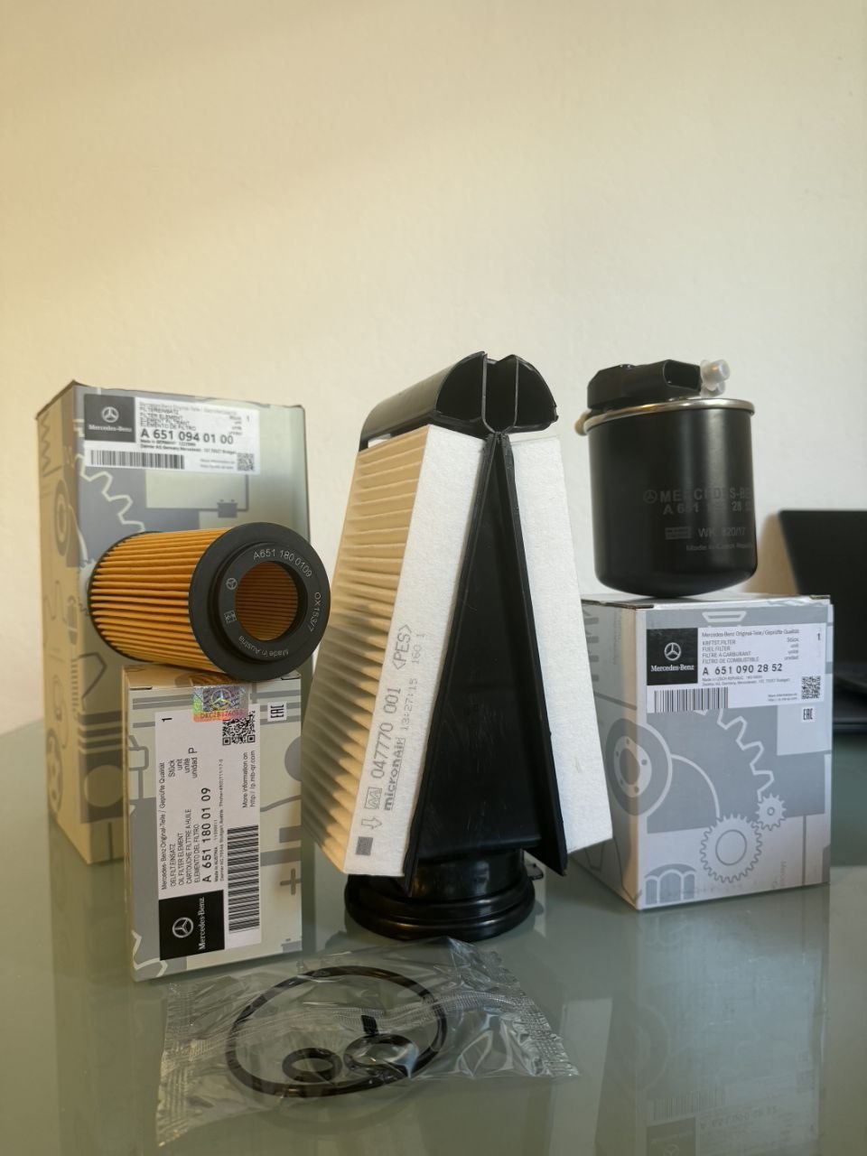 Genuine Mercedes-Benz OM651 Engine Service Kit | Oil, Air & Fuel Filters OEM Set
