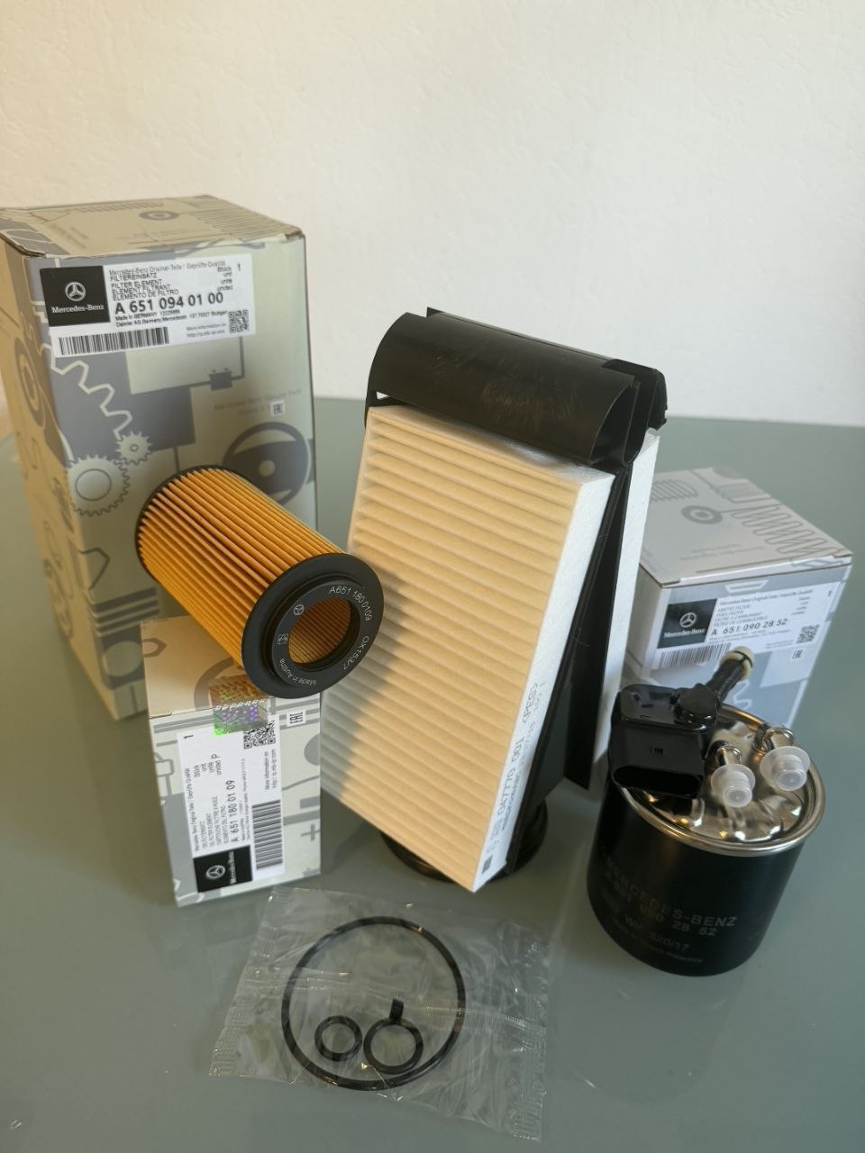 Genuine Mercedes-Benz OM651 Engine Service Kit | Oil, Air & Fuel Filters OEM Set