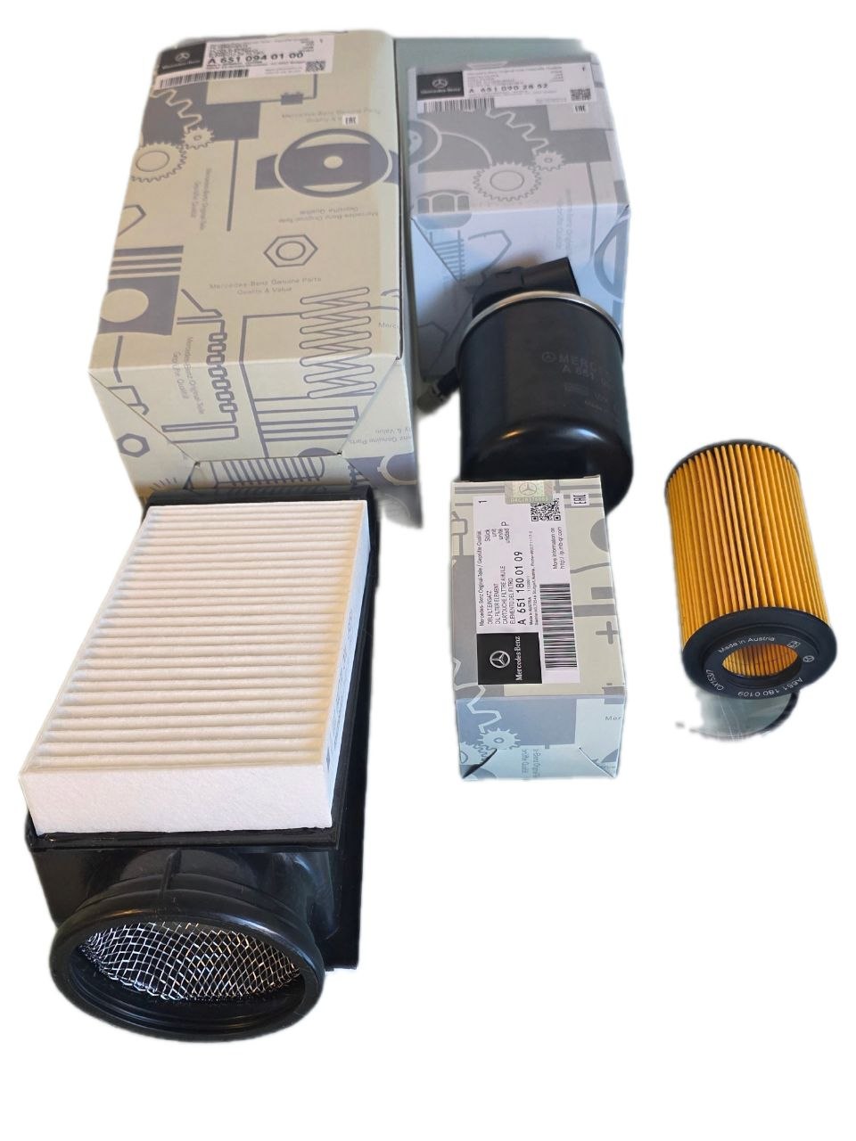 Genuine Mercedes-Benz OM651 Engine Service Kit | Oil, Air & Fuel Filters OEM Set