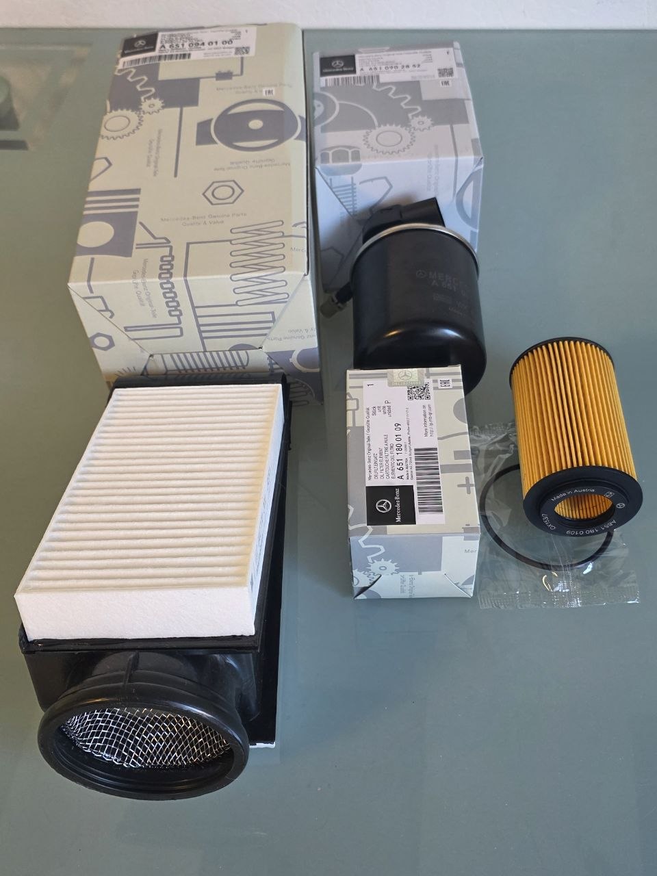 Genuine Mercedes-Benz OM651 Engine Service Kit | Oil, Air & Fuel Filters OEM Set