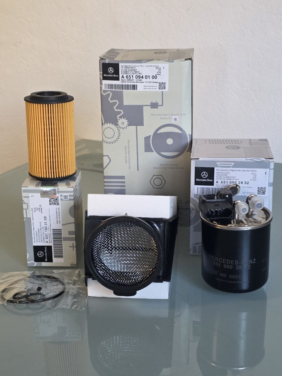 Genuine Mercedes-Benz OM651 Engine Service Kit | Oil, Air & Fuel Filters OEM Set