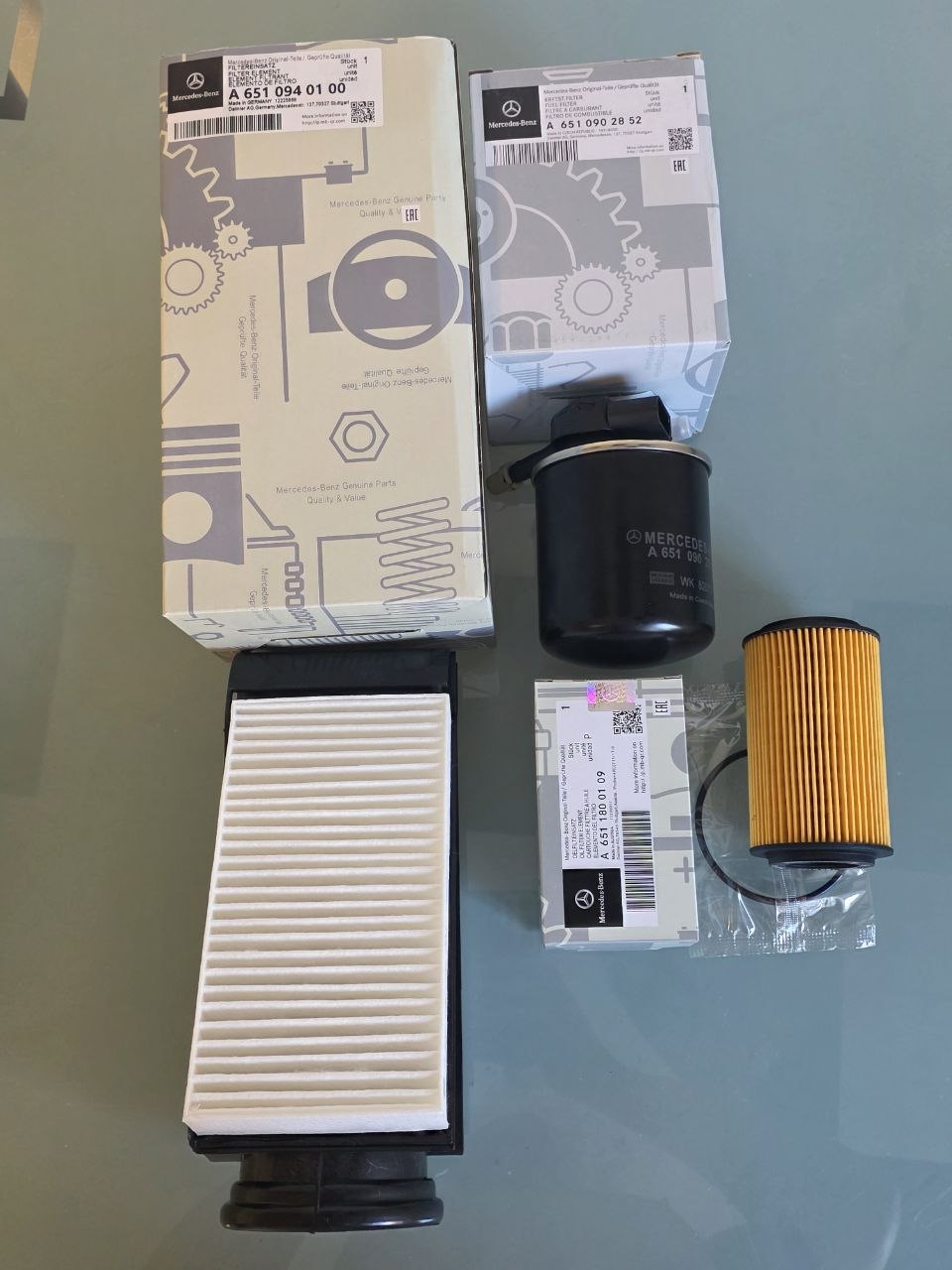 Genuine Mercedes-Benz OM651 Engine Service Kit | Oil, Air & Fuel Filters OEM Set