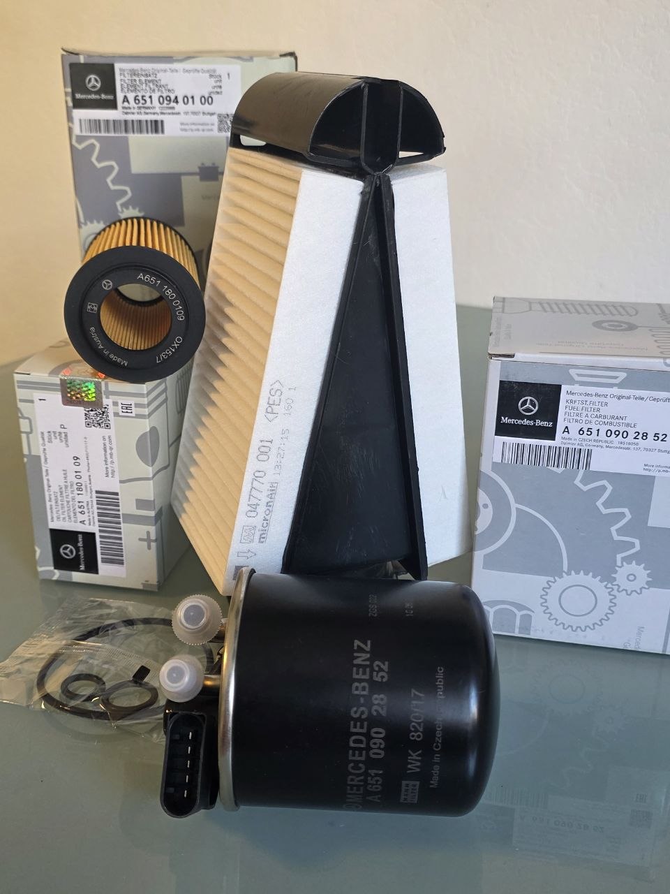 Genuine Mercedes-Benz OM651 Engine Service Kit | Oil, Air & Fuel Filters OEM Set