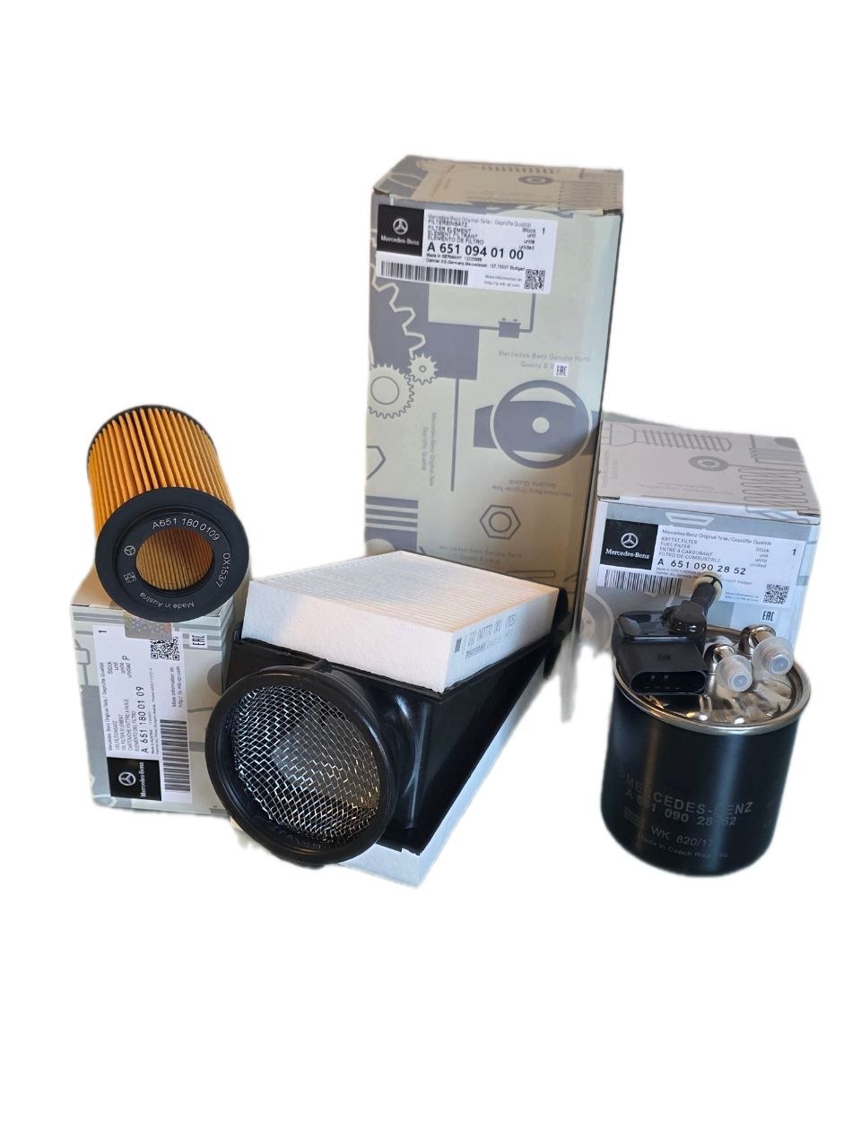 Genuine Mercedes-Benz OM651 Engine Service Kit | Oil, Air & Fuel Filters OEM Set