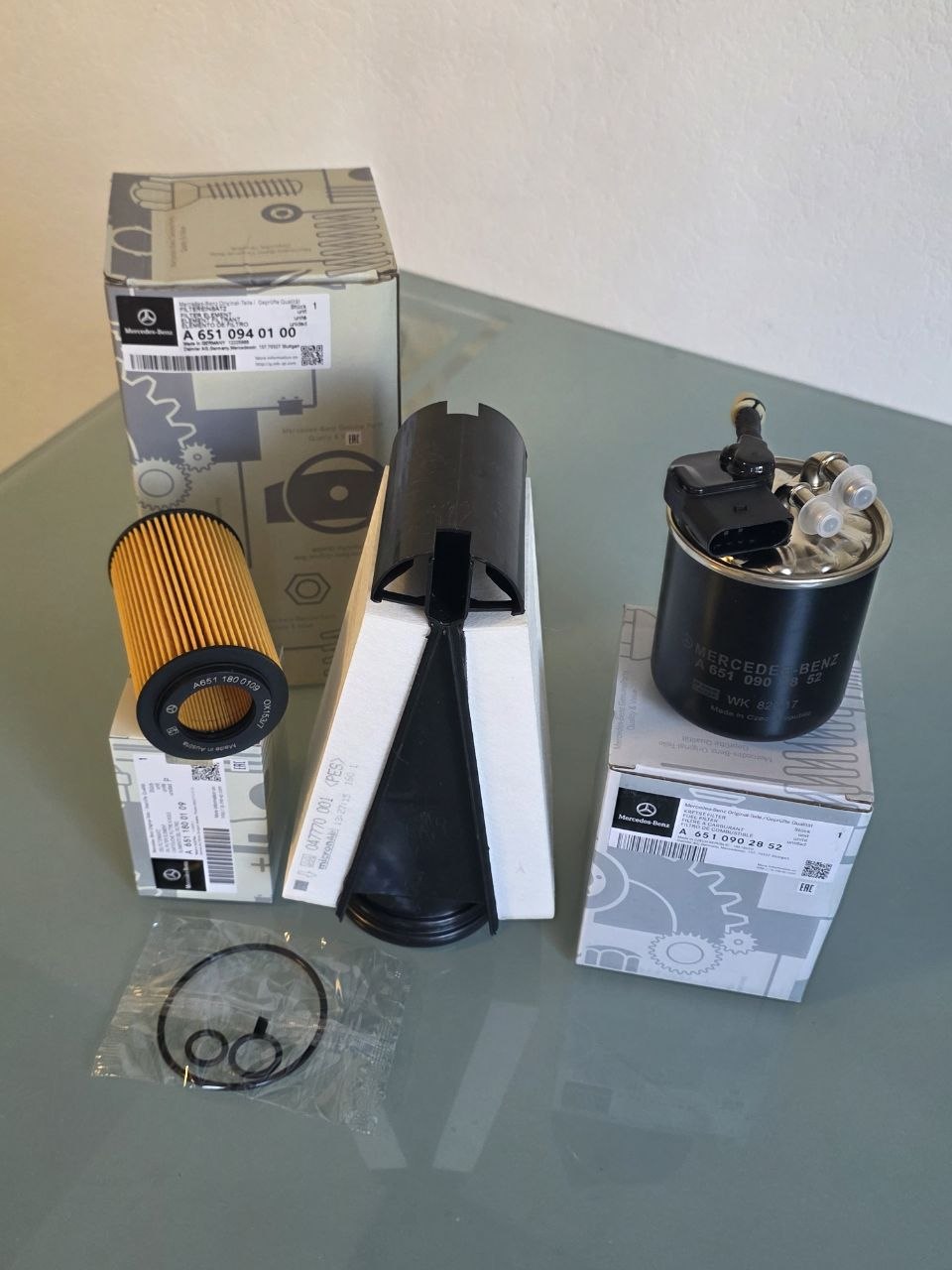 Genuine Mercedes-Benz OM651 Engine Service Kit | Oil, Air & Fuel Filters OEM Set