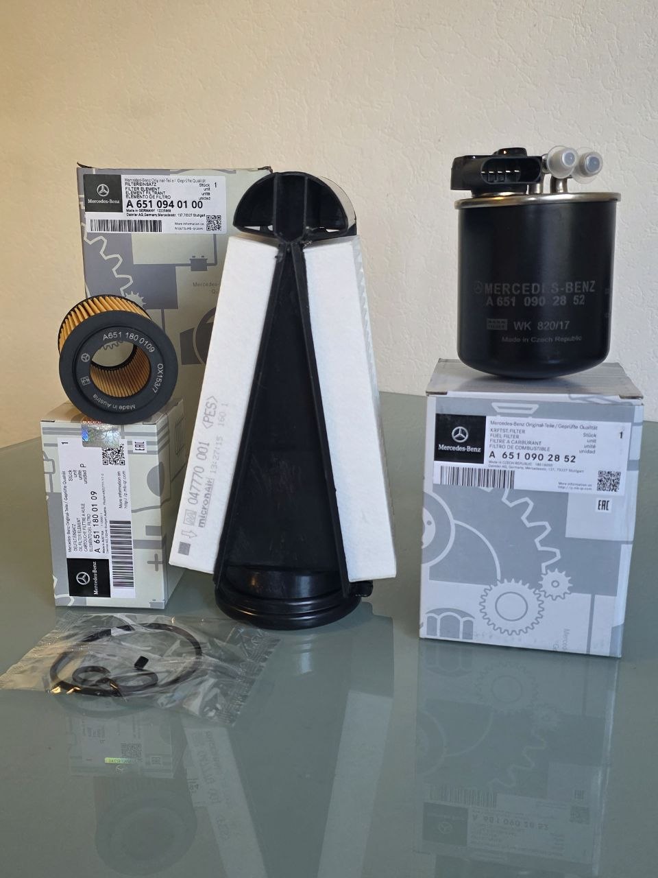 Genuine Mercedes-Benz OM651 Engine Service Kit | Oil, Air & Fuel Filters OEM Set