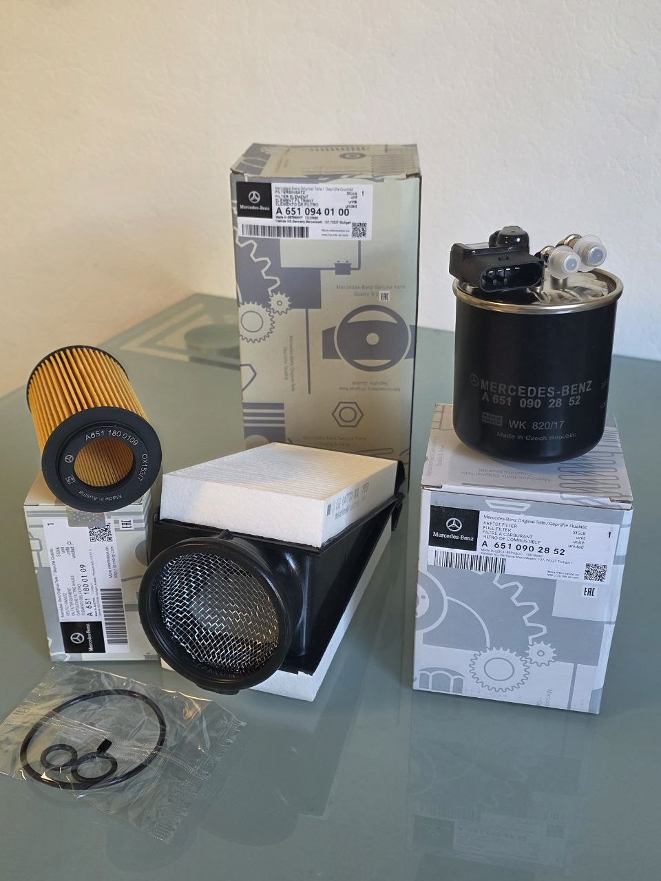 Genuine Mercedes-Benz OM651 Engine Service Kit | Oil, Air & Fuel Filters OEM Set