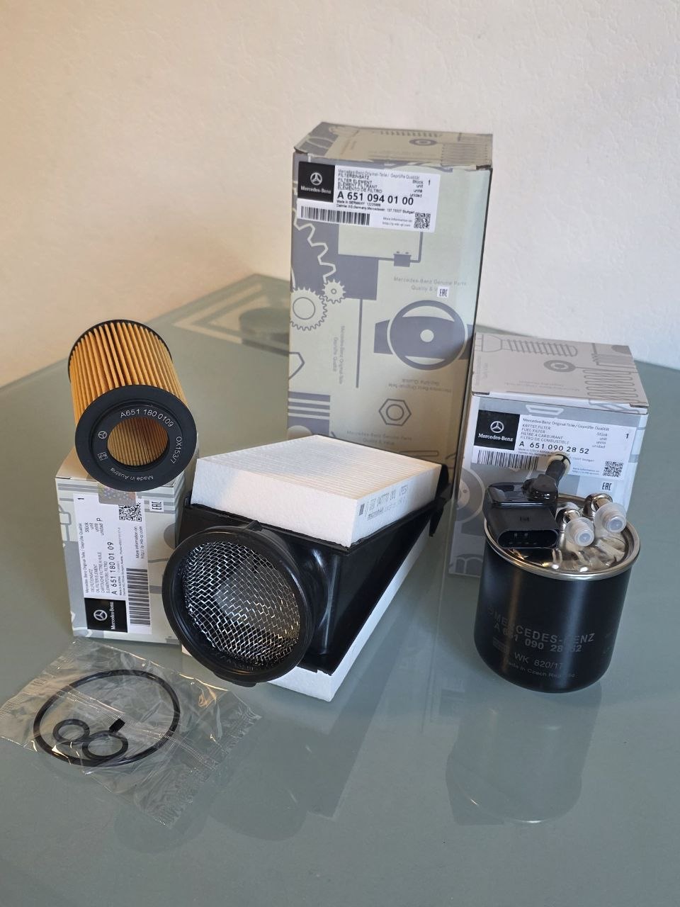 Genuine Mercedes-Benz OM651 Engine Service Kit | Oil, Air & Fuel Filters OEM Set