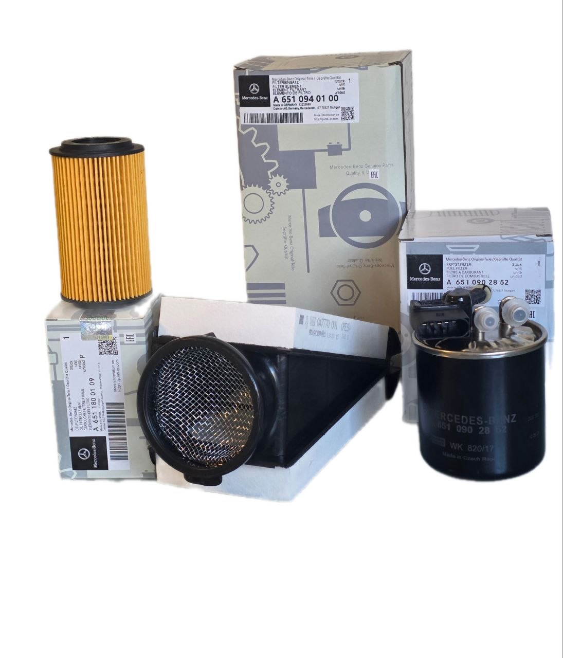 Genuine Mercedes-Benz OM651 Engine Service Kit | Oil, Air & Fuel Filters OEM Set