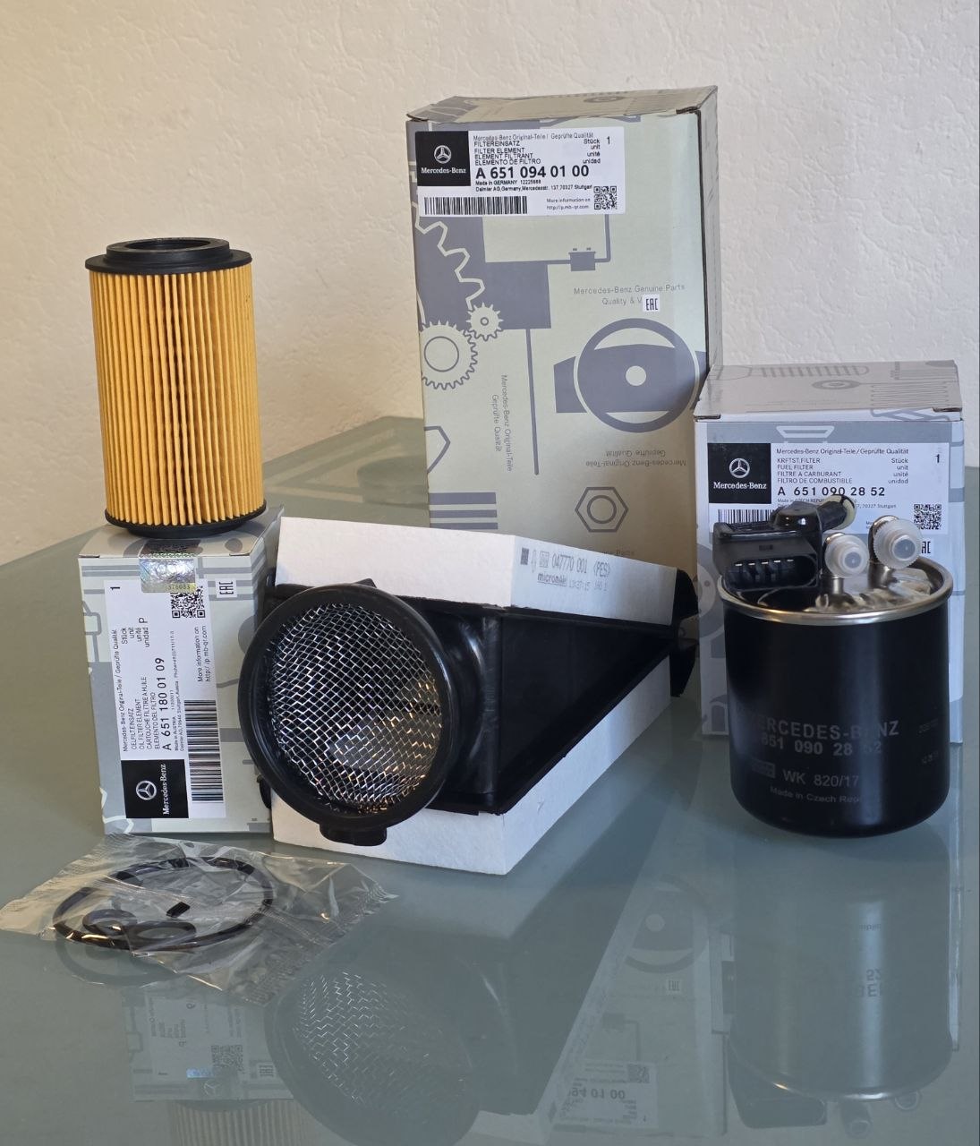 Genuine Mercedes-Benz OM651 Engine Service Kit | Oil, Air & Fuel Filters OEM Set