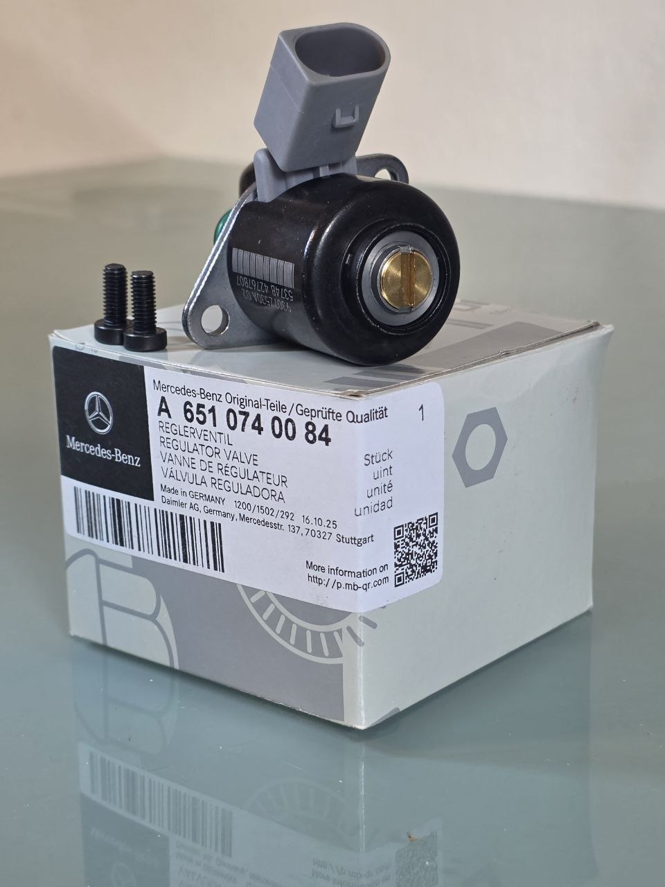 Mercedes-Benz Fuel Pressure Regulator Valve A6510740084 | Genuine OEM Part